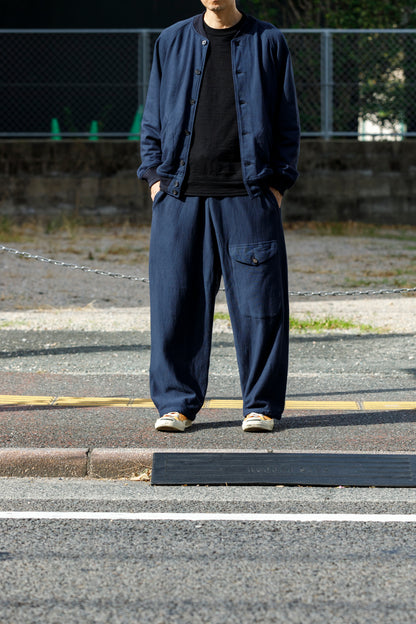 NULABEL / 522-706 GARMENT DYED SWEAT TROUSERS - Midnight