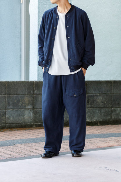 NULABEL / 522-706 GARMENT DYED SWEAT TROUSERS - Midnight