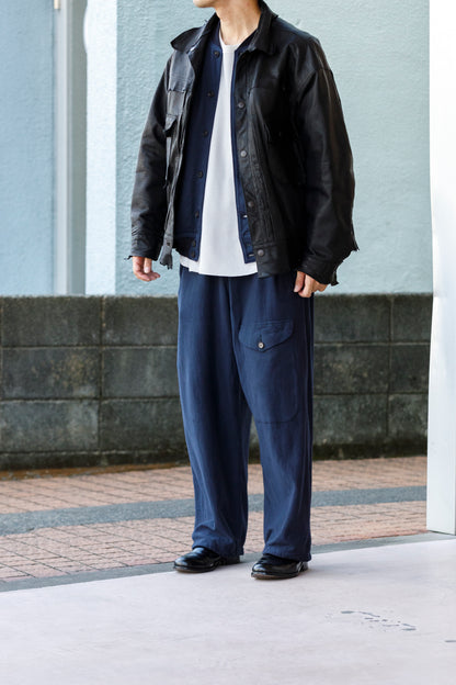 NULABEL / 522-706 GARMENT DYED SWEAT TROUSERS - Midnight