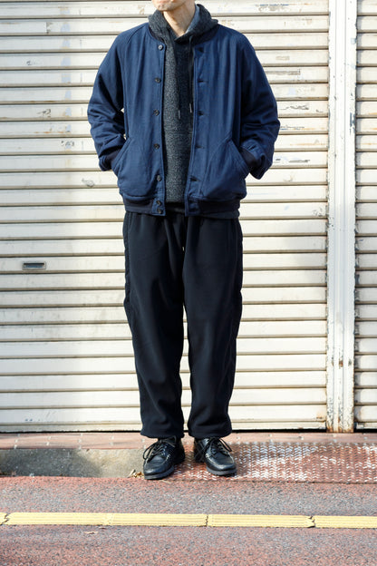 NULABEL / 522-706 GARMENT DYED SWEAT AWARD JACKET - Midnight