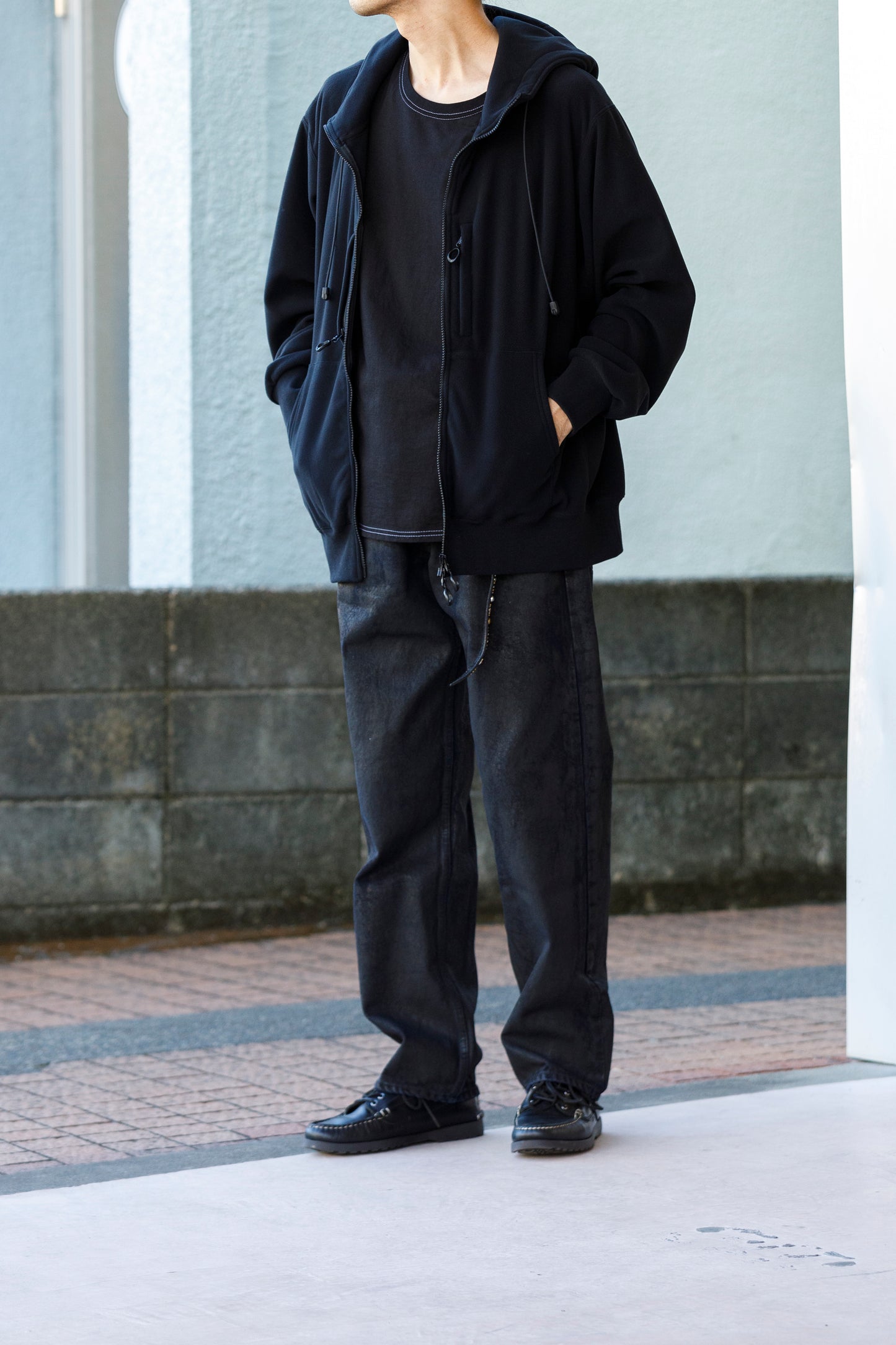 NULABEL / 522-501 GARMENT DYED T-SHIRT(×BRACKETS) - Midnight