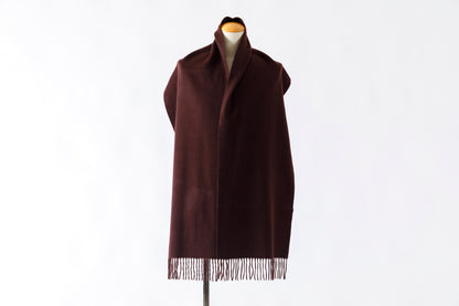 Joshua Ellis / Cashmere plain stole 35×190 - BOURGOGNE(CPG 52506)
