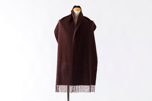 Joshua Ellis / Cashmere plain stole 35×190 - BOURGOGNE(CPG 52506)
