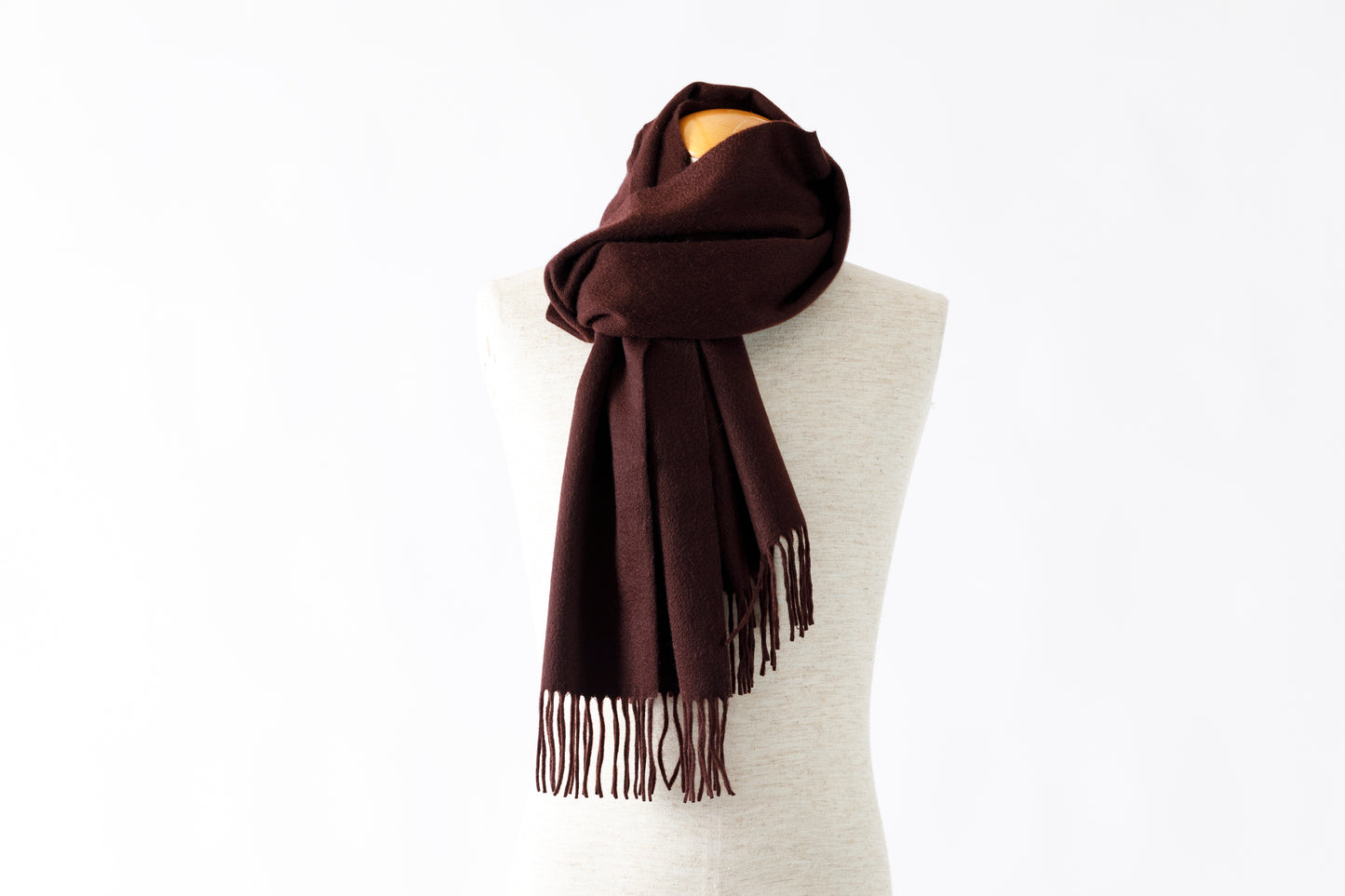 Joshua Ellis / Cashmere plain stole 35×190 - BOURGOGNE(CPG 52506)