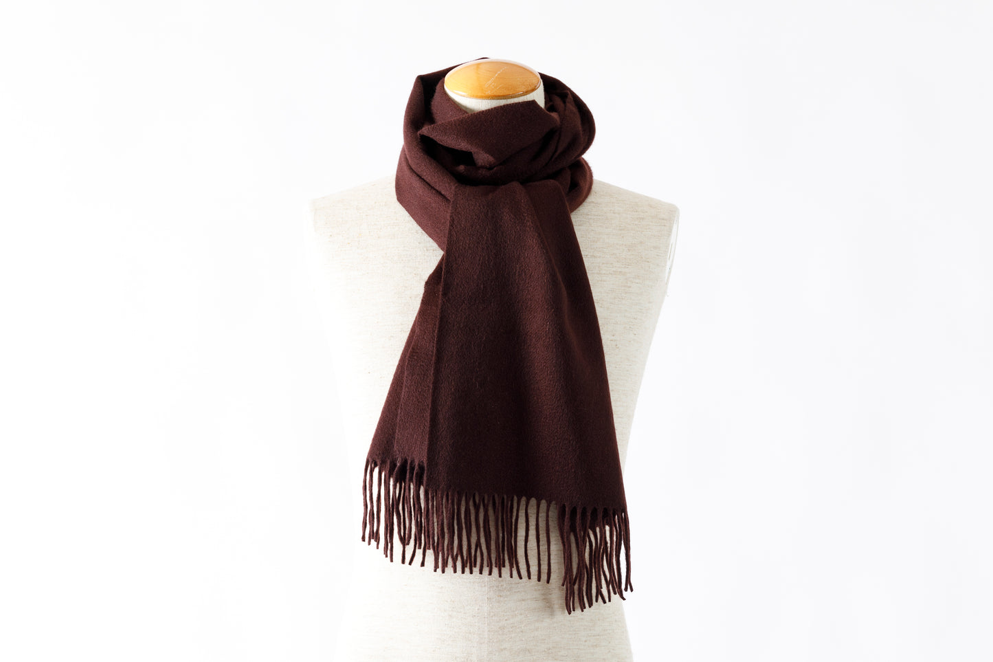Joshua Ellis / Cashmere plain stole 35×190 - BOURGOGNE(CPG 52506)