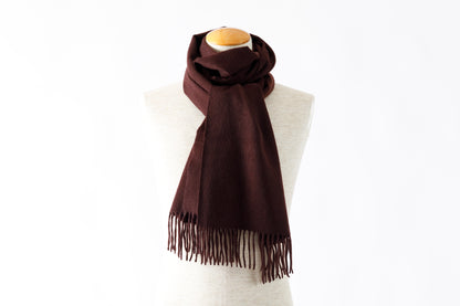Joshua Ellis / Cashmere plain stole 35×190 - BOURGOGNE(CPG 52506)