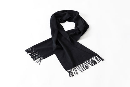 Joshua Ellis / Cashmere plain stole 35×190 - BLACK(CPG 60004)