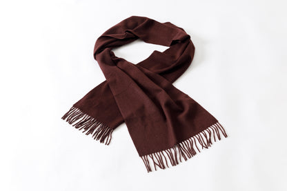 Joshua Ellis / Cashmere plain stole 35×190 - BOURGOGNE(CPG 52506)