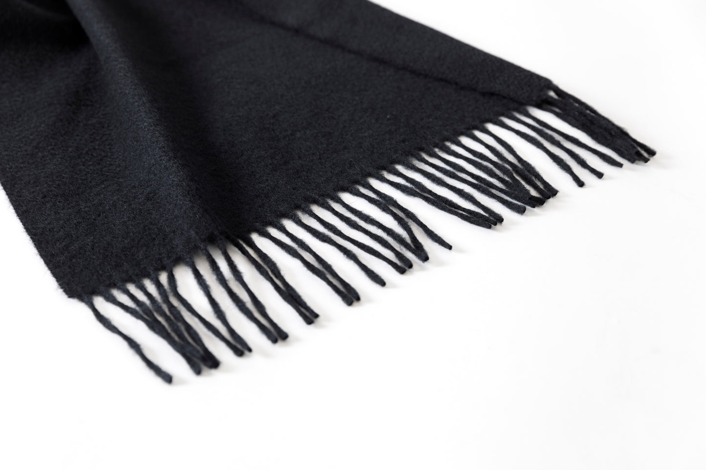 Joshua Ellis / Cashmere plain stole 35×190 - BLACK(CPG 60004)