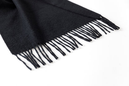 Joshua Ellis / Cashmere plain stole 35×190 - BLACK(CPG 60004)