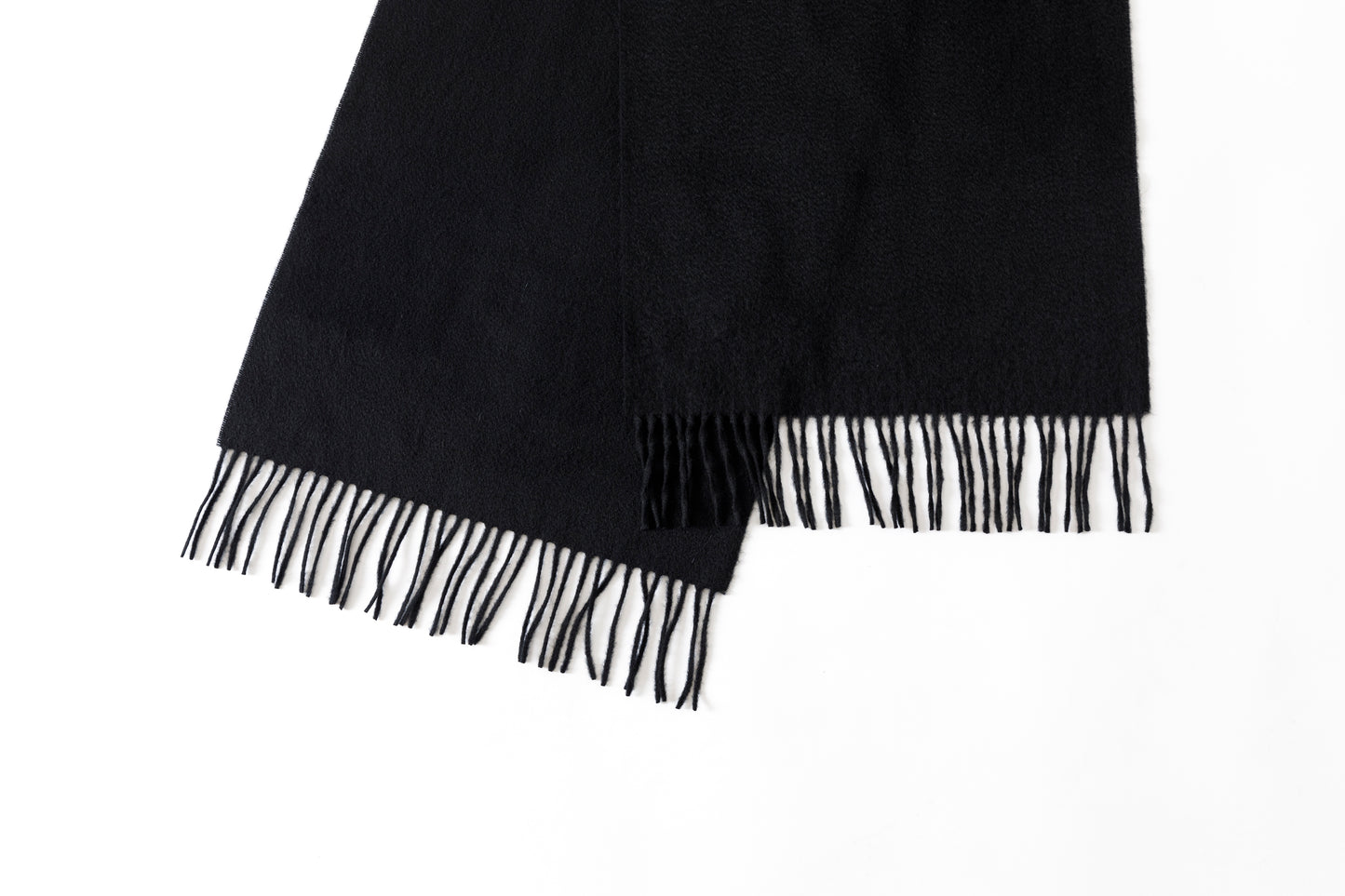 Joshua Ellis / Cashmere plain stole 35×190 - BLACK(CPG 60004)