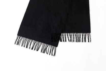 Joshua Ellis / Cashmere plain stole 35×190 - BLACK(CPG 60004)