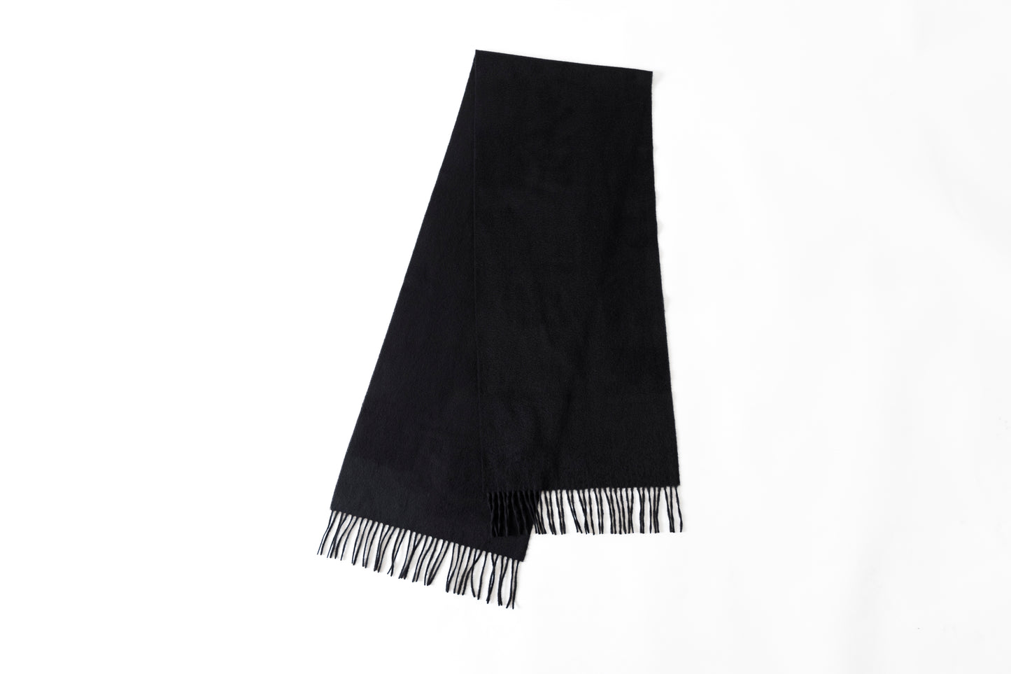 Joshua Ellis / Cashmere plain stole 35×190 - BLACK(CPG 60004)