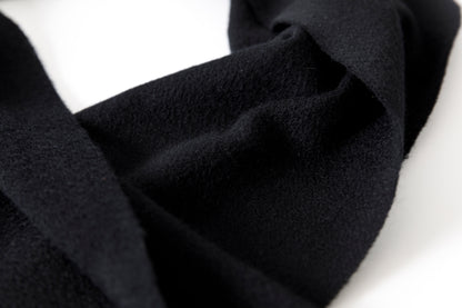 Joshua Ellis / Cashmere plain stole 35×190 - BLACK(CPG 60004)