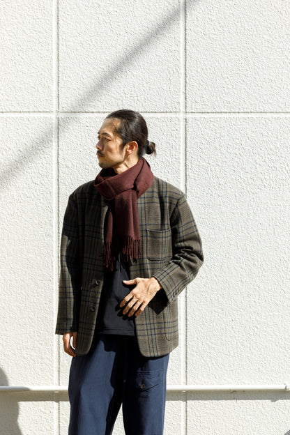 Joshua Ellis / Cashmere plain stole 35×190 - BOURGOGNE(CPG 52506)