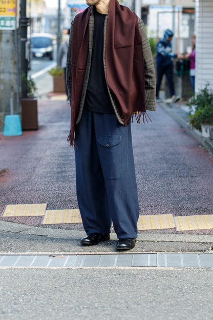 Joshua Ellis / Cashmere plain stole 35×190 - BOURGOGNE(CPG 52506)