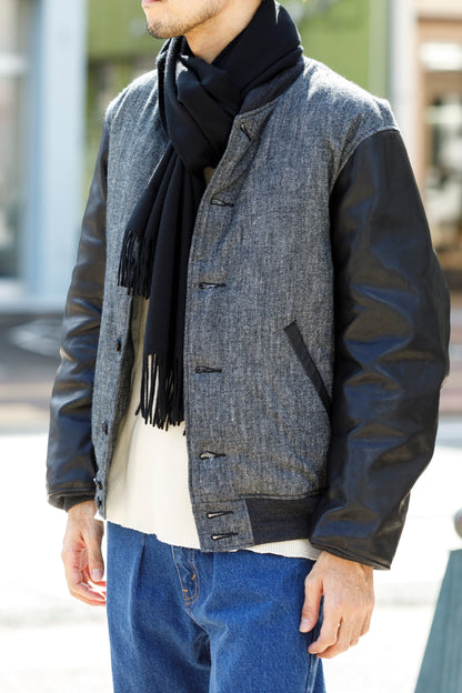 Joshua Ellis / Cashmere plain stole 35×190 - BLACK(CPG 60004)