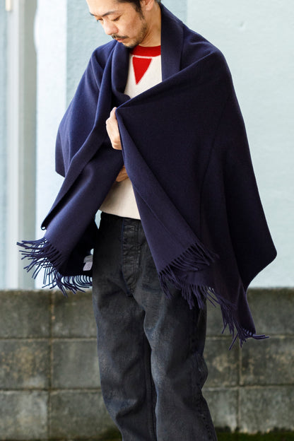 Joshua Ellis / Cashmere plain stole 70x190 -  NEW BLUE(CPG 49259)