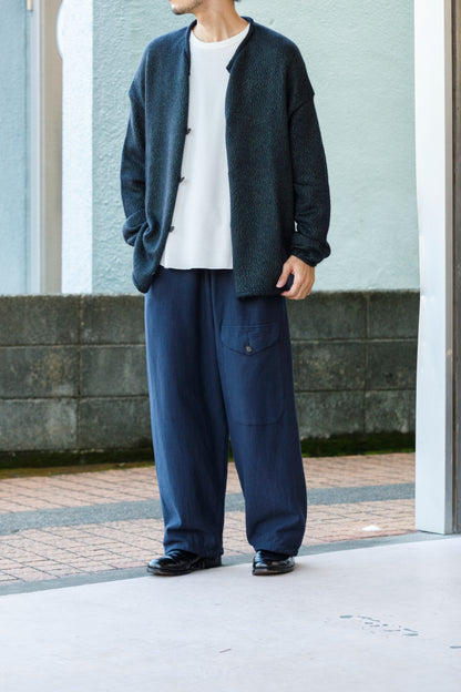 NULABEL / 522-706 GARMENT DYED SWEAT TROUSERS - Midnight