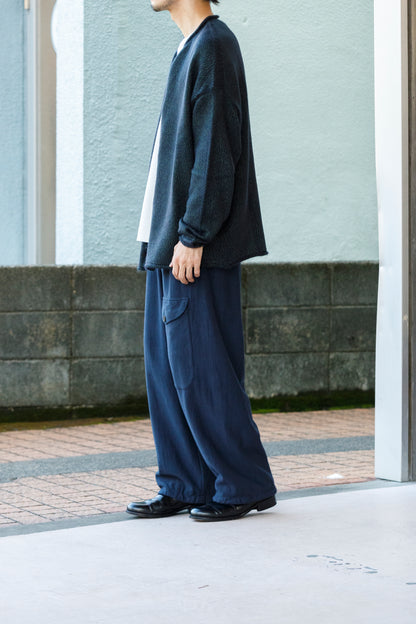 NULABEL / 522-706 GARMENT DYED SWEAT TROUSERS - Midnight