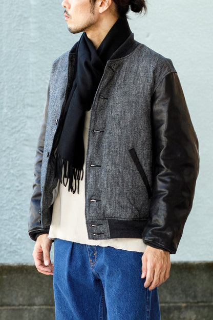 Joshua Ellis / Cashmere plain stole 35×190 - BLACK(CPG 60004)