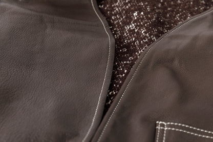 Willow Pants / P-033 BROWN LEATHER × BROWN 杢