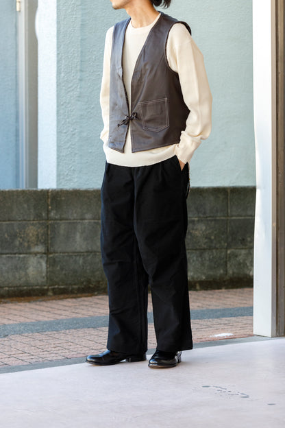 Willow Pants / P-033 BROWN LEATHER × BROWN 杢