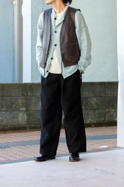 Willow Pants / P-033 BROWN LEATHER × BROWN 杢