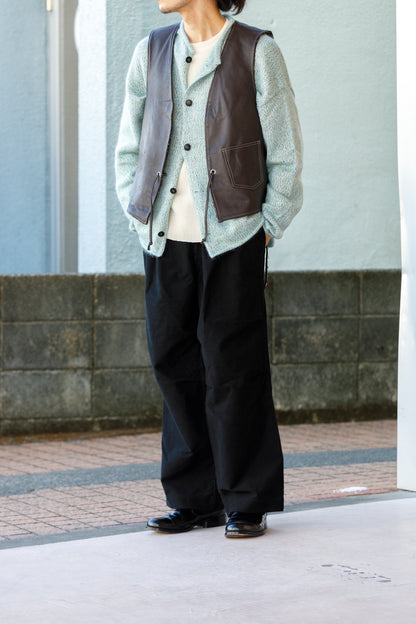 Willow Pants / P-033 BROWN LEATHER × BROWN 杢