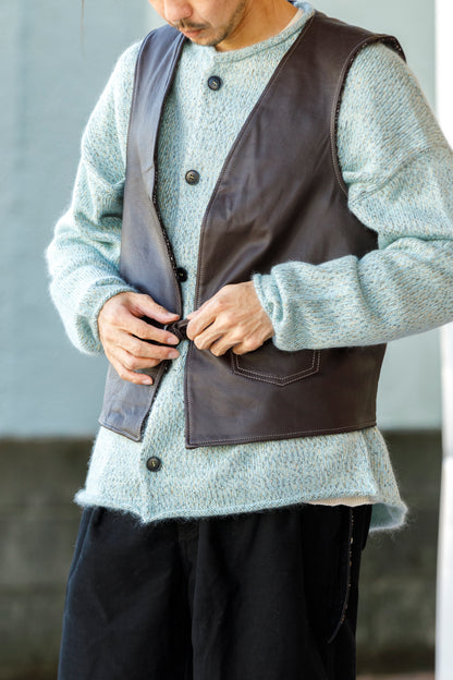 Willow Pants / P-033 BROWN LEATHER × BROWN 杢