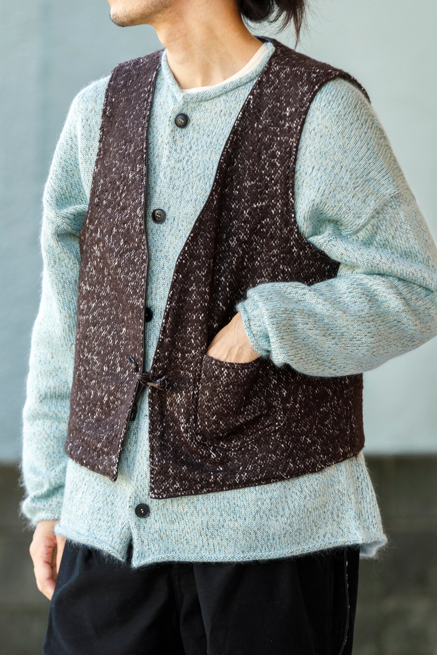 Willow Pants / P-033 BROWN LEATHER × BROWN 杢