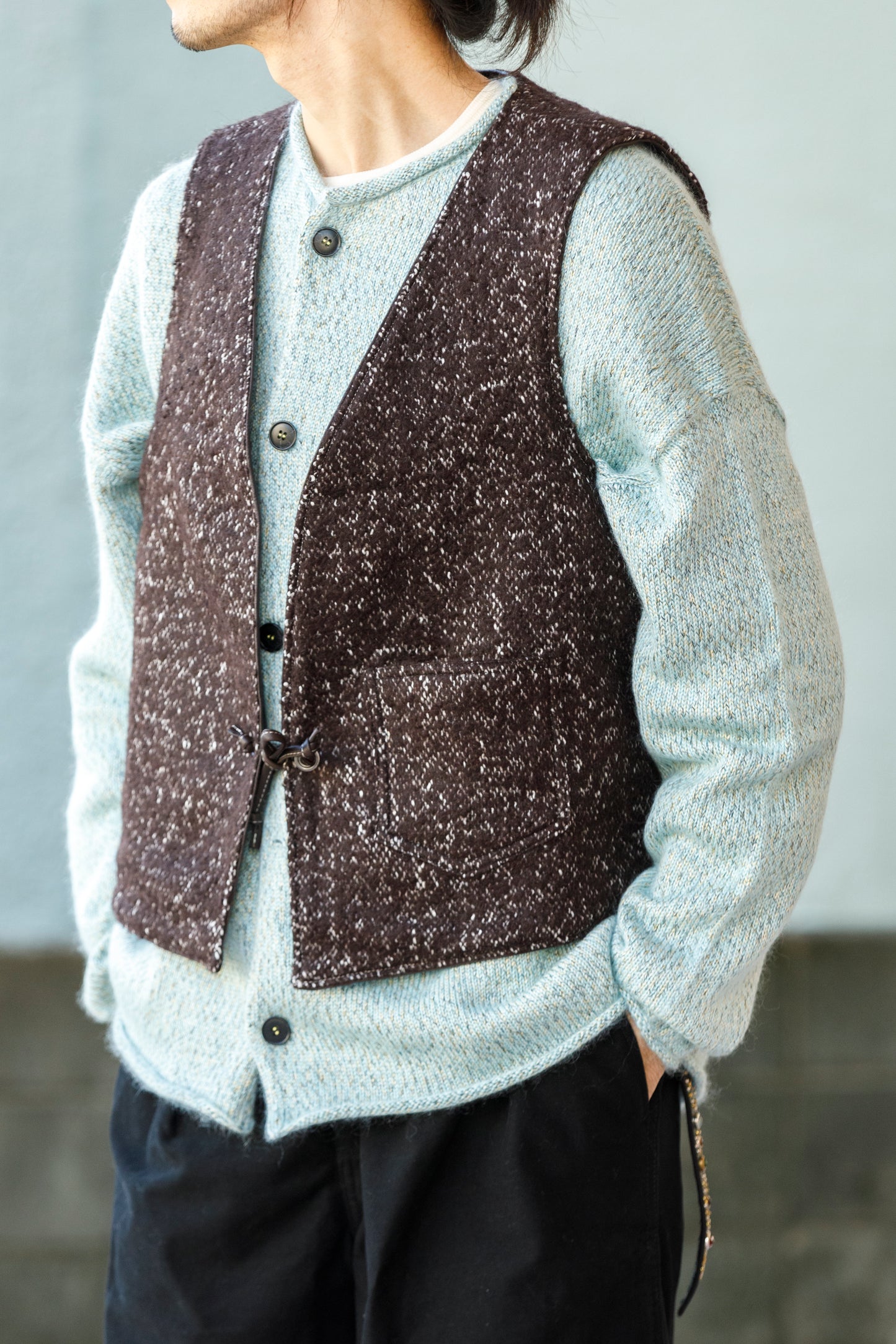 Willow Pants / P-033 BROWN LEATHER × BROWN 杢