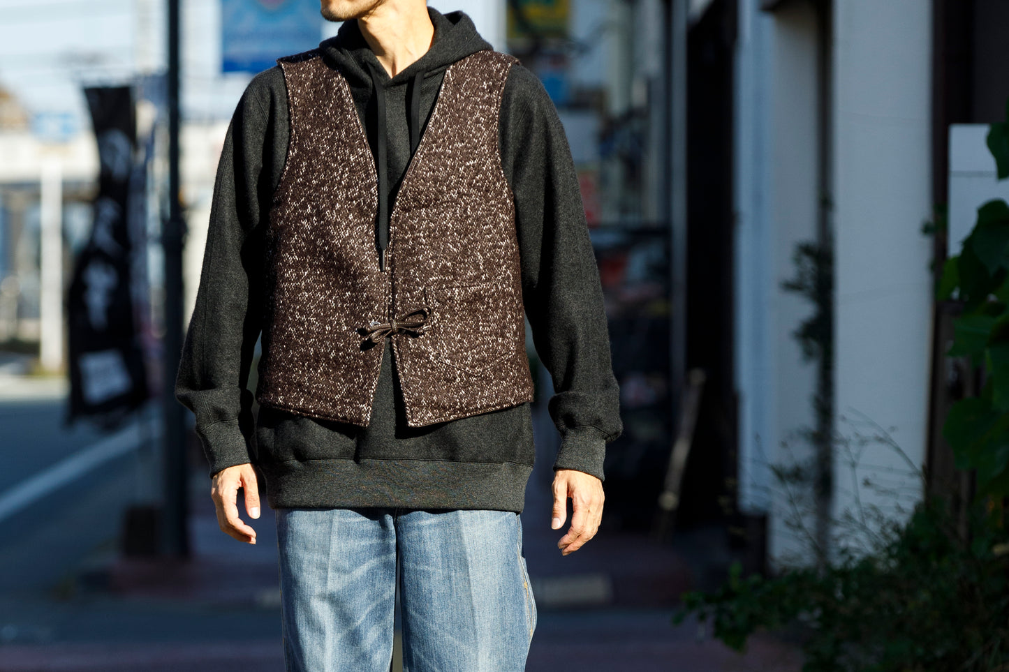 Willow Pants / P-033 BROWN LEATHER × BROWN 杢