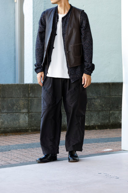 Willow Pants / P-033 BROWN LEATHER × BROWN 杢