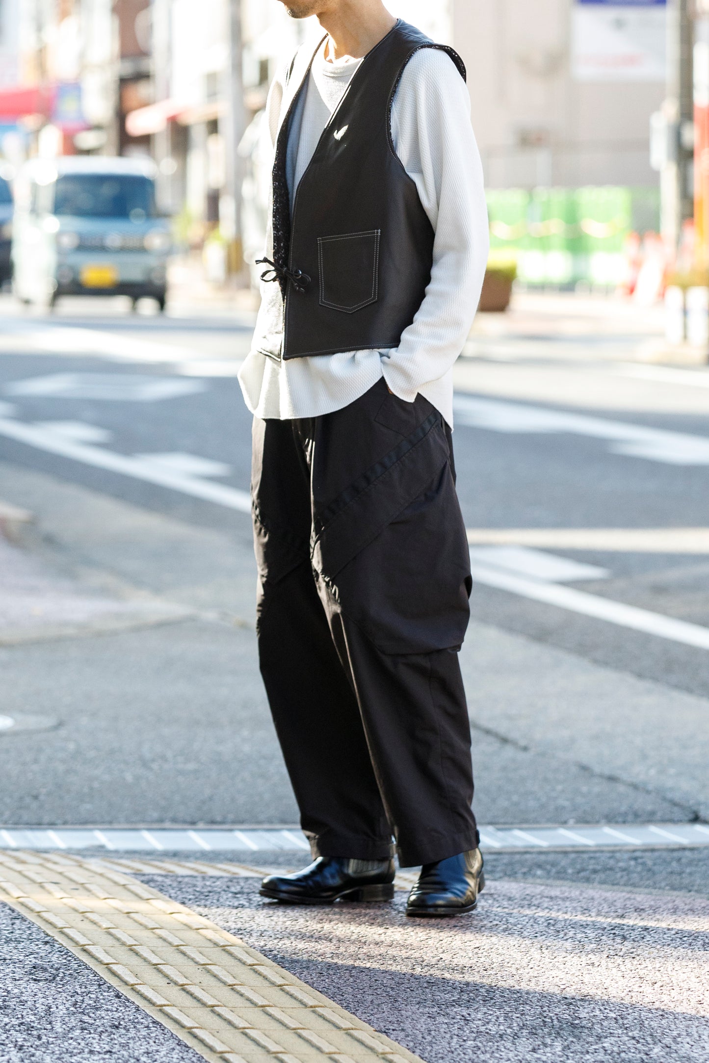 Willow Pants / P-033 BROWN LEATHER × BROWN 杢