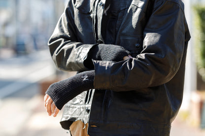 NIkki ESSENTIAL PIECE / ALL Yak Mitten(unisex) - BLACK×NAVY