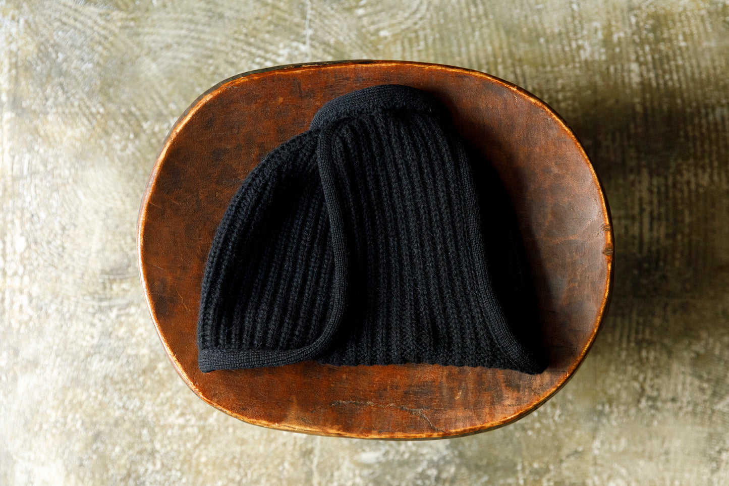 NIkki ESSENTIAL PIECE / ALL Yak Knit Beanie(unisex) - BLACK×NAVY