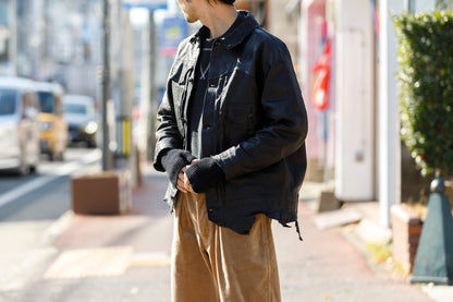 NIkki ESSENTIAL PIECE / ALL Yak Mitten(unisex) - BLACK×NAVY