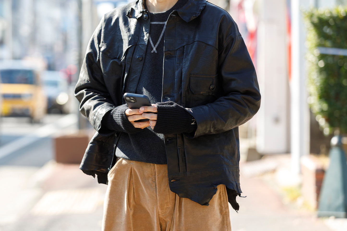 NIkki ESSENTIAL PIECE / ALL Yak Mitten(unisex) - BLACK×NAVY