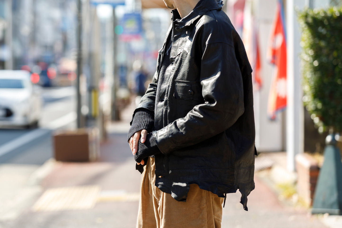 NIkki ESSENTIAL PIECE / ALL Yak Mitten(unisex) - BLACK×NAVY