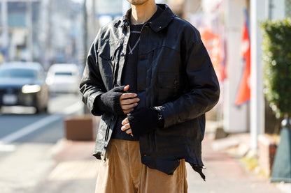 NIkki ESSENTIAL PIECE / ALL Yak Mitten(unisex) - BLACK×NAVY