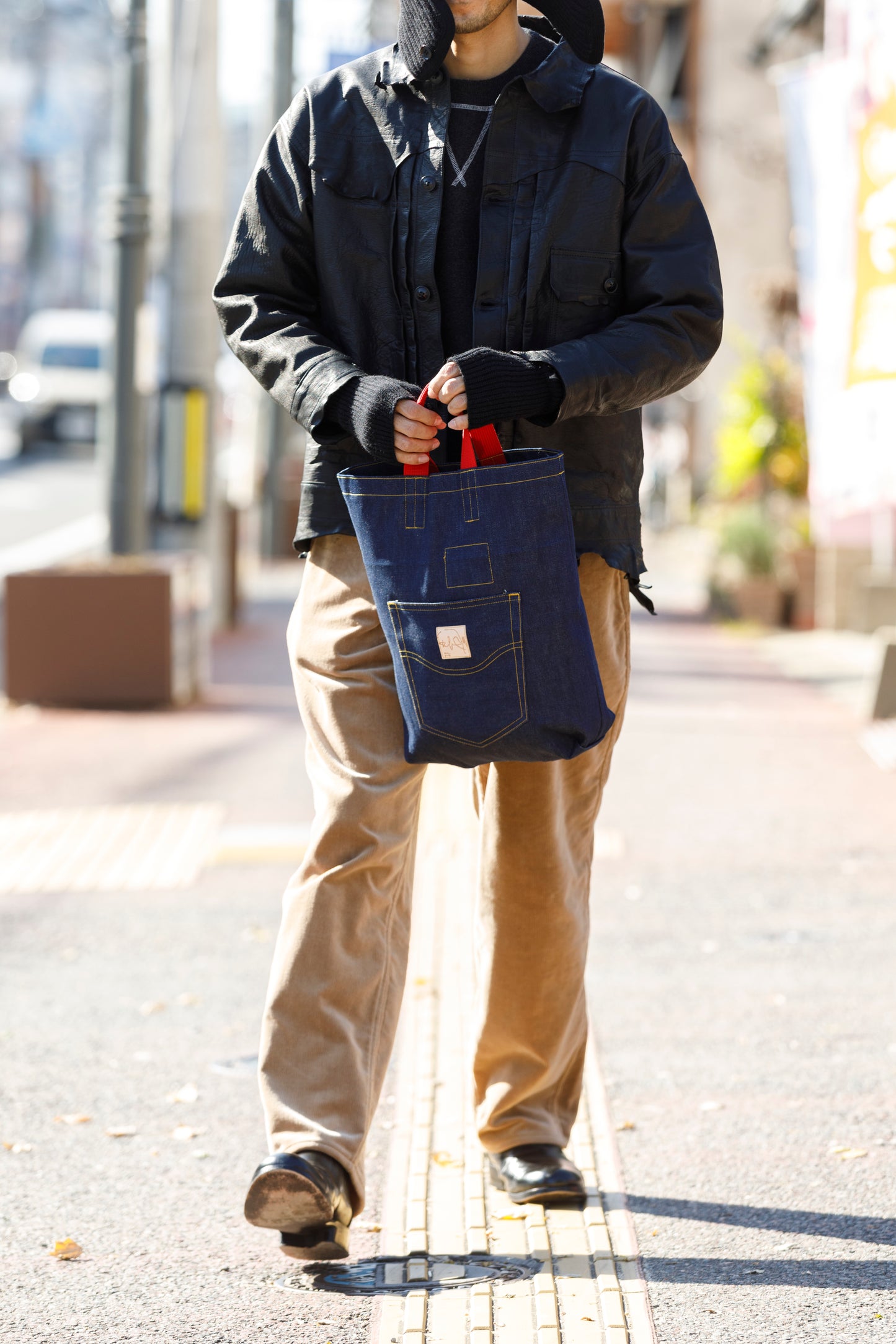 NIkki ESSENTIAL PIECE / ALL Yak Mitten(unisex) - BLACK×NAVY