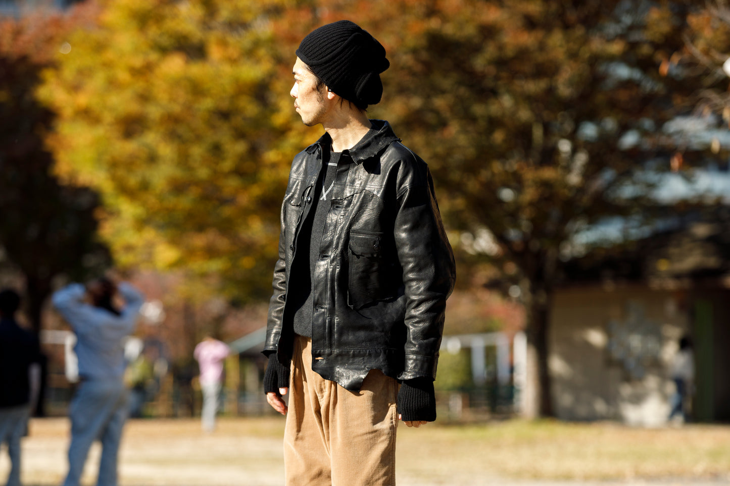 NIkki ESSENTIAL PIECE / ALL Yak Mitten(unisex) - BLACK×NAVY