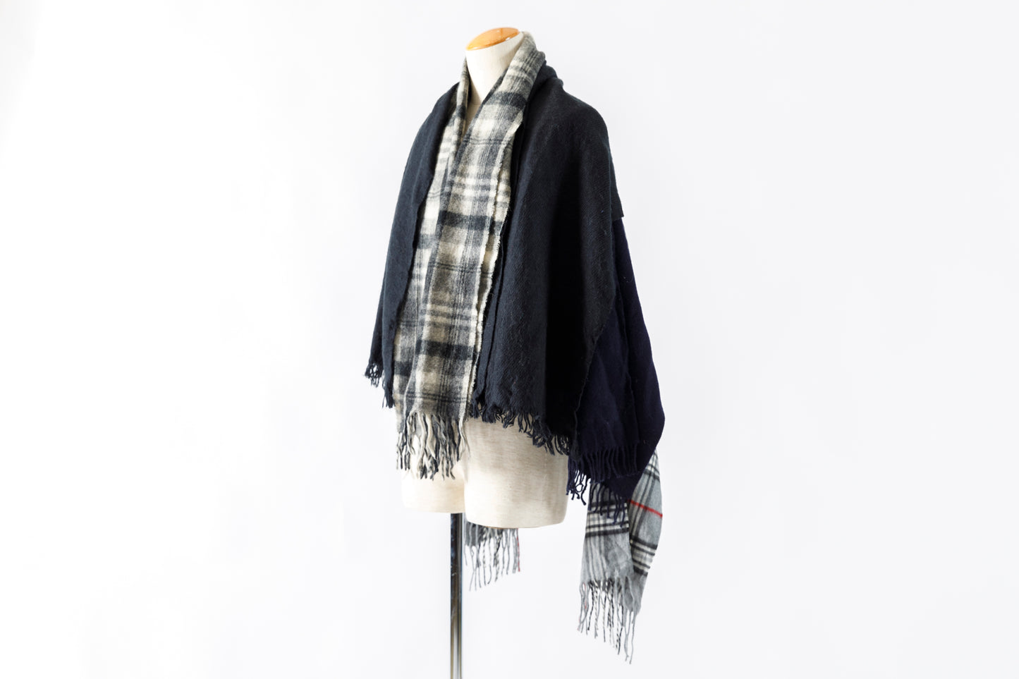 ink / FREELY SCARF - BLACK