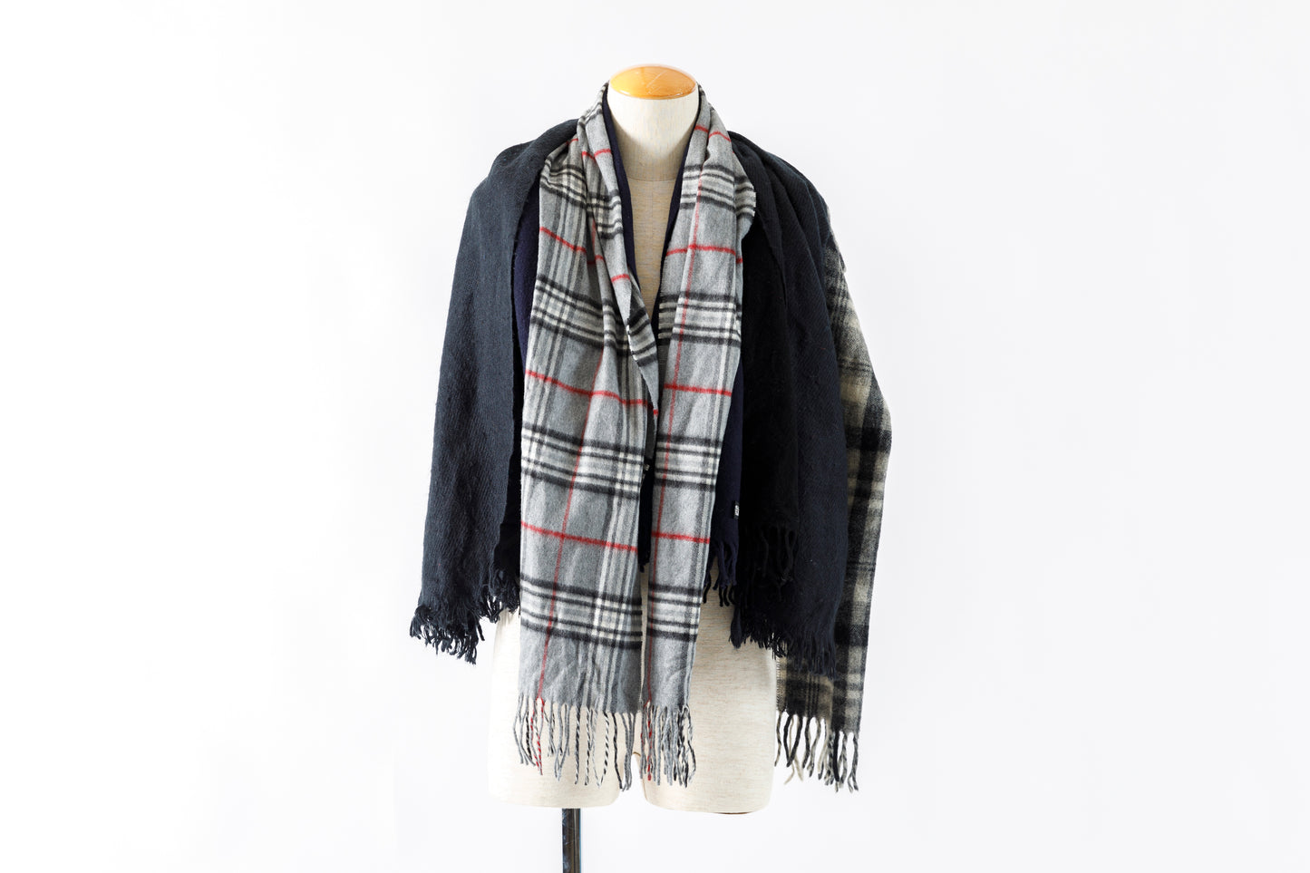 ink / FREELY SCARF - BLACK