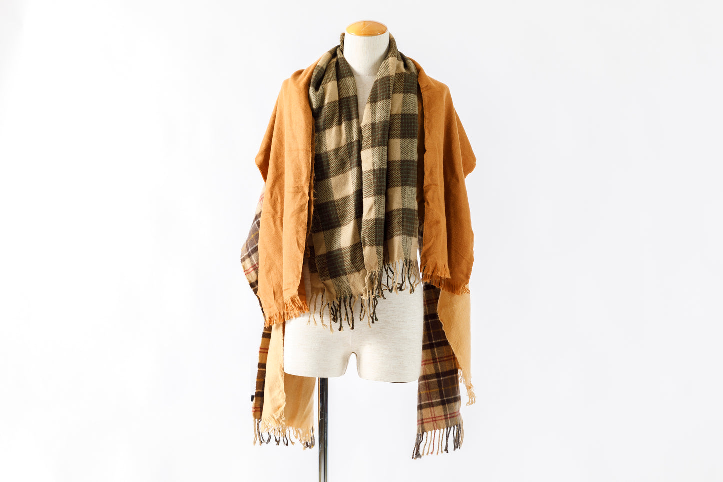ink / FREELY SCARF - BROWN