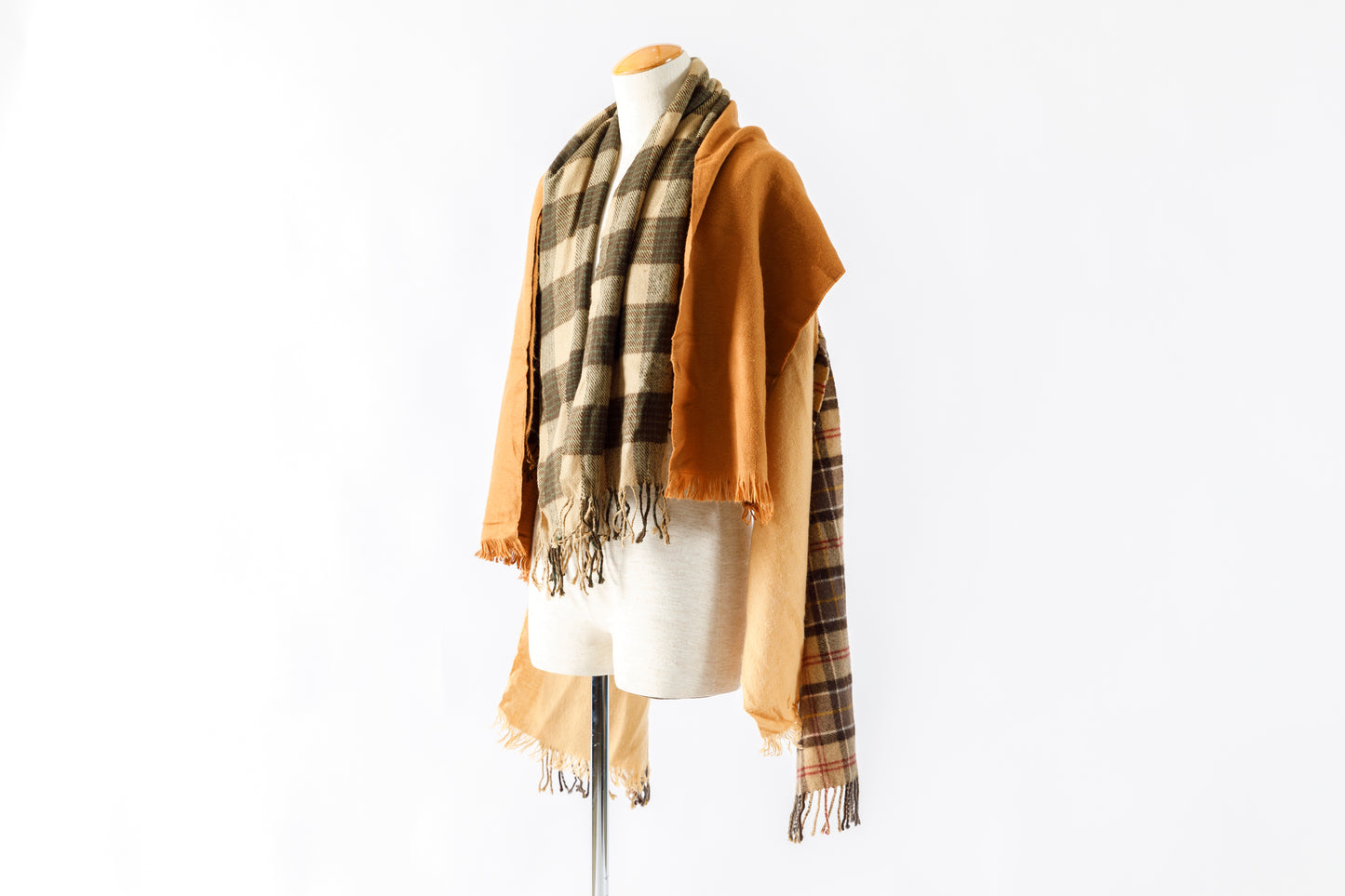 ink / FREELY SCARF - BROWN