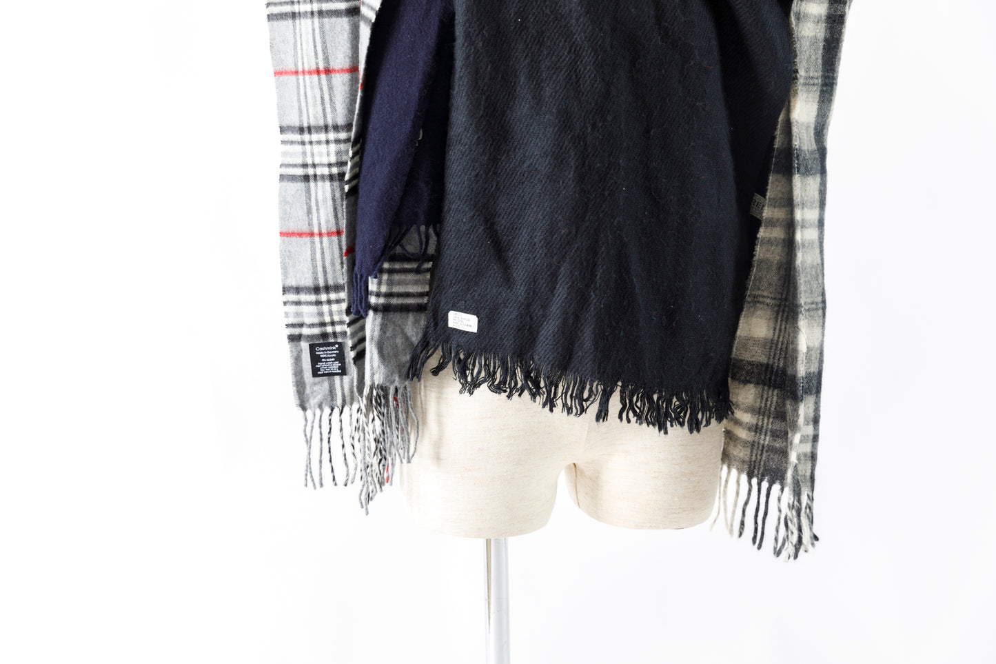 ink / FREELY SCARF - BLACK