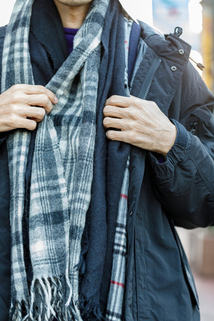 ink / FREELY SCARF - BLACK