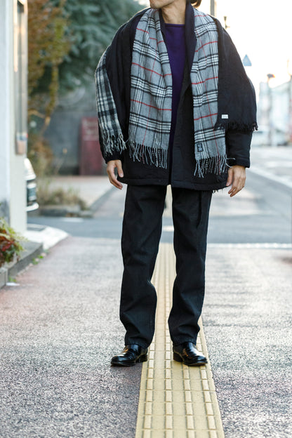 ink / FREELY SCARF - BLACK